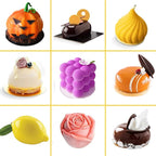 3D Long Strip Flower Shape Eclair Silicone Baking Mold for Mousse Cake,French Dessert Mold for Pastry Chocolate DIY Decoration(6 Cavity)