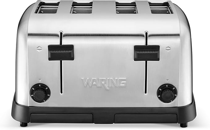 Waring (WCT708) Four-Compartment Pop-Up Toaster, Silver