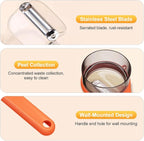 Peeling Knife with Storage Box, 2025 New Vegetable Peeler with Container, Kitchen Multi Function Veggie Peeler for Kids Adults, Fruit and Vegetable Peeling Knife with Catcher (Green, 1)