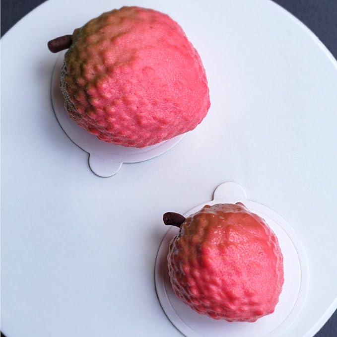 OCPO KITCHEN 3D Raspberry Silicone Mold for Baking Mousse Cake, Candy, Chocolate, Truffle, French Dessert, Pastry, Cupcake, Fruit Ice Cream Mould, Cake Decoration Mold, Raspberry Shape (4-Cavity)