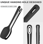 ChefAide 5 Pieces Silicone Spatula Set, Food Grade Rubber Spatula, Upgrade Strong Handle with Ergonomic Grip, Heat Resistant Up to 600°F for Nonstick Cookware, Cooking