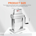 YBSVO Commercial Meat Tenderizer Machine - Heavy Duty Stainless Steel Manual Cuber with 40 Sharp Blades - Hand Crank Steak & Venison Tenderizing Tool for Butchers, Hunters & Kitchens (7" Wide Feed)