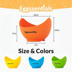 Eggssentials - Poached Egg Cups - Pack of 4 - BPA Free Silicone Egg Poacher Cups - Nonstick Poached Egg Cooker for Microwave, Stovetop, Baking – Easy to Clean Poaching Pods for Perfect Eggs