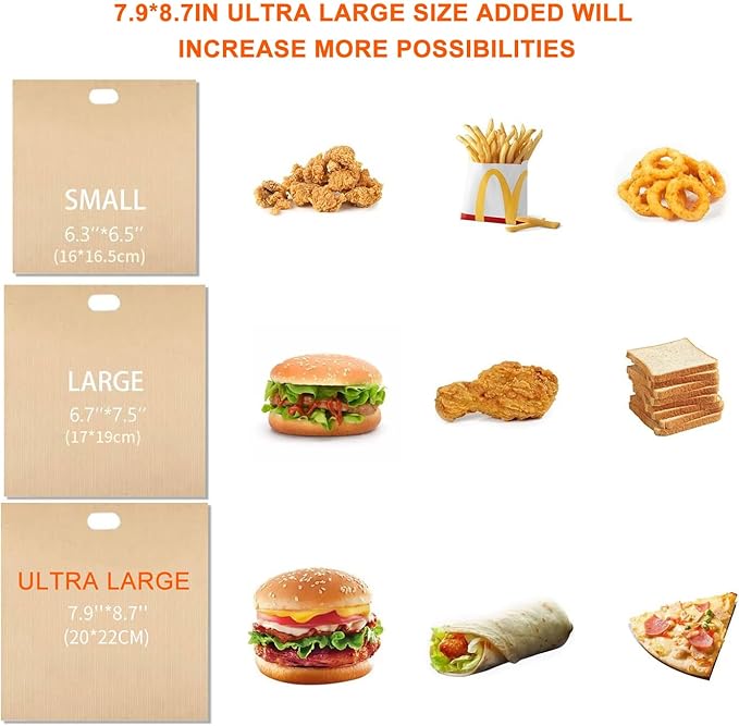 12 Pack Toaster Bags Nonstick Reusable Easy to Clean for Grilled Cheese Sandwiches Toast Bread Snacks (12)