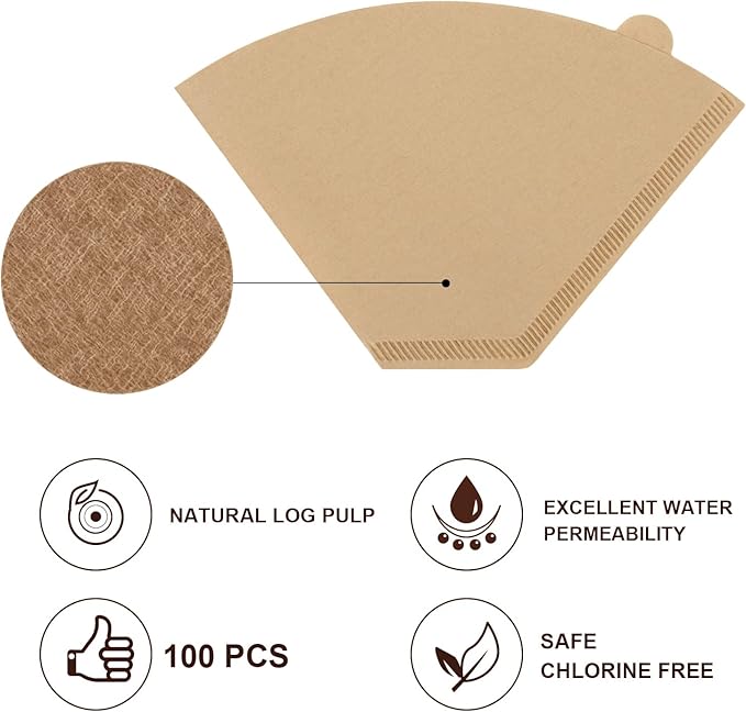 Disposable Coffee Paper Filters for Ninja Dual Brew Coffee Maker,200 Pcs #4 Cone Replacement Filter Compatible with Ninja DualBrew Pro CFP301 CFP201 Coffee Maker