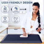 4/5 Inch Thick Kitchen Mats for Floor, StepRite Kitchen Rug for Standing Desk, Non-Slip, Thicker, Stain & Water Resistant, Comfort Anti Fatigue Floor Mat for Home, Kitchen, Office - Blue,108 * 30''