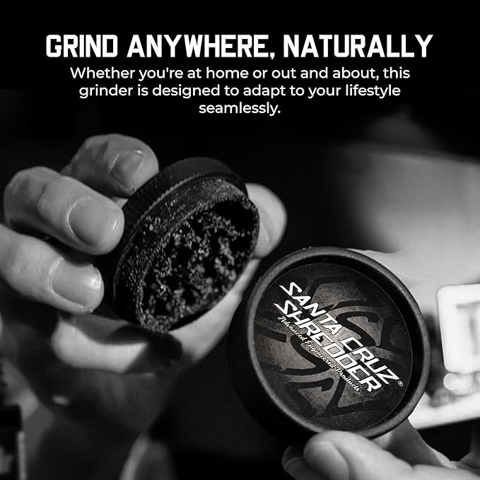 Santa Cruz Shredder Born to Shred Grinder for Herbs Knurled Top for Stronger Grip 2-Piece Medium 2.2