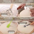Banneton Proofing Basket Set - 9-inch Round and 10-inch Oval Bread Baking Supplies, Sourdough Tools & Bread Making Accessories for Artisan Baking
