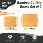 Bamboo Cutting Board Set Non Slip Feet Over Sink Brides Her Wedding Day Bridal Shower Engaged Engagement Hostess Couple Newly Wed House Christmas Married Future Mrs fiancee Unique Cool Gifts