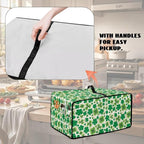 Four Leaf Clover Print St. Patrick's Day Toaster Oven Cover Anti Scratch Microwave Cover for Kitchen Countertop Appliance Dust Protector Decorative Oven Accessories, Green, S