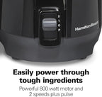 Hamilton Beach Juice & Blend 2-in-1 Juicer Machine and 20 oz. Blender, Big Mouth Large 3” Feed Chute for Whole Fruits and Vegetables, Easy to Clean, Centrifugal Extractor, 800W Motor, Black (67970)