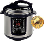 Megachef MCPR120A 8 Quart Digital Pressure Cooker with 13 Pre-set Multi Function Features, Stainless Steel