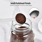 U-Taste Coffee Scoop 1 Tablespoon: 18/8 Stainless Steel Measuring Scooper for Ground Coffee, Bean, Powder, Espresso, 6.9in Long Handle Metal Meaure Spoon for Canister, Jar (1Tbsp/15ml, Silver)
