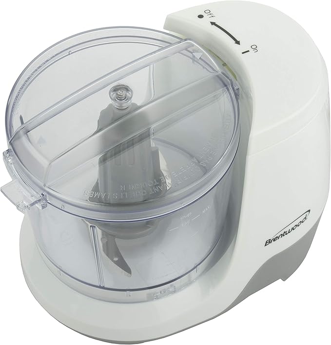 Brentwood MC-109W 1.5 Cup Mini Food Chopper, White