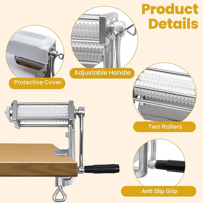 Heavy Duty Manual Meat Tenderizer Cuber Tool Steak Flatten Cuber Rolling Meat Poultry Tenderizer Machine Clamp on Meat Tenderizer Kitchen Tool