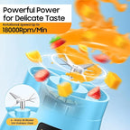 Cordless Personal Size Portable Blender - 380Ml Blender Smoothies and Shakes, BPA Free Traveling Juice Cup with Powerful Blending, Freshly Squeezed in Sports/Travel/Home