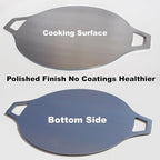 Pizza Steel for Oven & Grill – Heavy Duty Baking Steel Pizza Stone, Round Baking Steels with Dual Handles，Carbon Pizza Pan for Crispy Crust, Bread, Cooking & BBQ