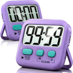 Antonki 2 Pack Digital Timer for Kids, Magnetic Countdown Kitchen Timers for Cooking, Egg, Classroom, Teacher, Exercise, Study, Oven - Battery Included