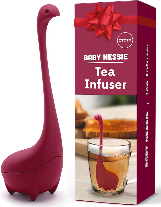 Cute Tea Infuser by OTOTO - Loose Leaf Tea Steeper, Tea Accessories, Tea Diffusers, Tea Infuser for Loose Leaf Tea, Tea Strainers, Cute Gifts, Tea Gift Set, Kitchen Gifts, Cooking Gadgets