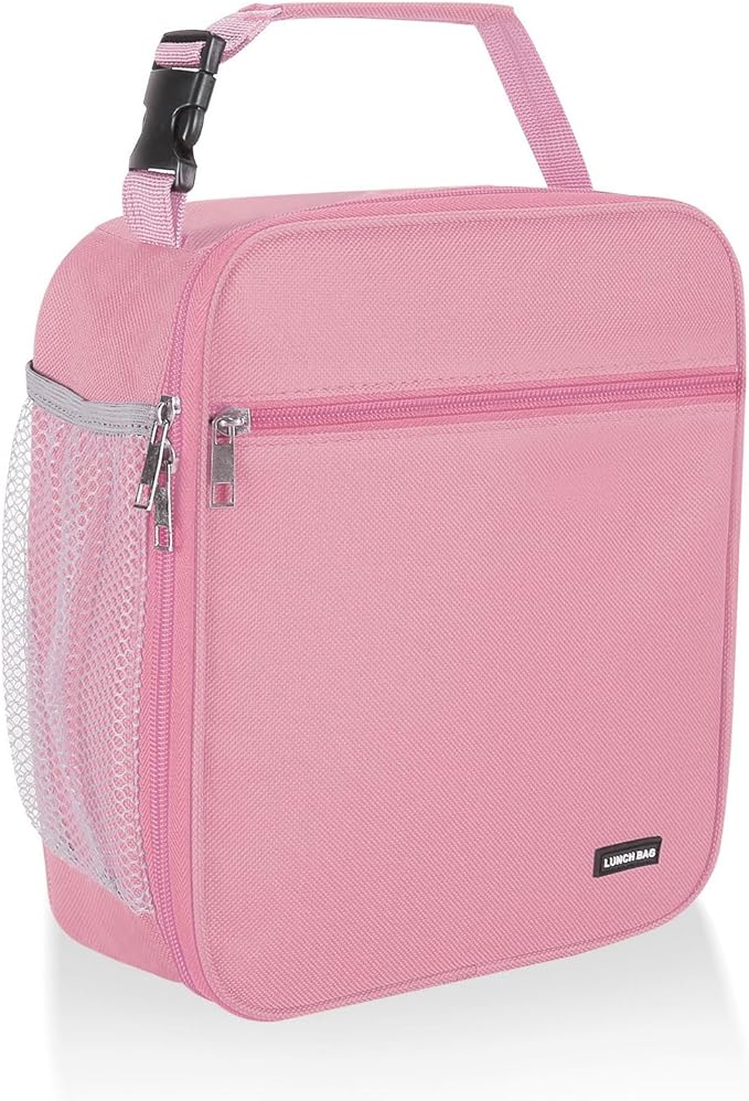 Lovoeo Lunch box Lunch bag for men women Insulated Lunchbox Lunch bags for Work Picnic Travel (Pink)