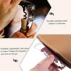 uxcell 2 Pcs Wine Opener, Bottle Opener Keychain, Durable Stainless Steel Waiter's Corkscrew, Compact All-In-One Home Bar Tool for Bar, Party, Wedding, Home, Travel, Black