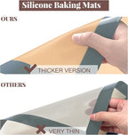 Silicone Baking Mat, 3 Pack Reusable Baking Sheet, Non-Stick ＆ Food Safe Silicone Mats for Baking for Making Cookies Macaroons Bread, Baking Supplies ＆ Accessories
