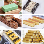 Palksky (2 Pcs) 8 Cavity Rectangle Granola Bar Silicone Mold/Nutrition/Cereal Bar Molds Energy Bar Maker for Chocolate Truffles Ganache Bread Brownie Cornbread Cheesecake Pudding Butter Mould