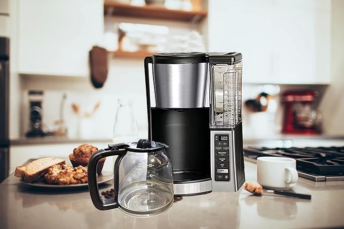12 CUP Replacement Glass Carafe Pot ONLY Compatible with Ninja Coffee Maker CE251 CE250 CE200 CE200C CE201 CE201C series, Ninja Carafe Replacement Part No. # XGLSLID200