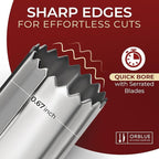 Orblue Premium Apple Corer Tool - Durable Stainless Steel Fruit Core Extractor Tool - Apple Corer Remover, Red