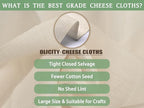Olicity Cheese Cloth Roll,Grade 90,3x45Ft, 135 Sq Ft,Reusable Cheese Cloth Closed Edges Unbleached Cotton Cheese Cloths for Straining,Fine Mesh Muslin Bulk Cheesecloth Roll for Cooking,Crafts-15 Yards
