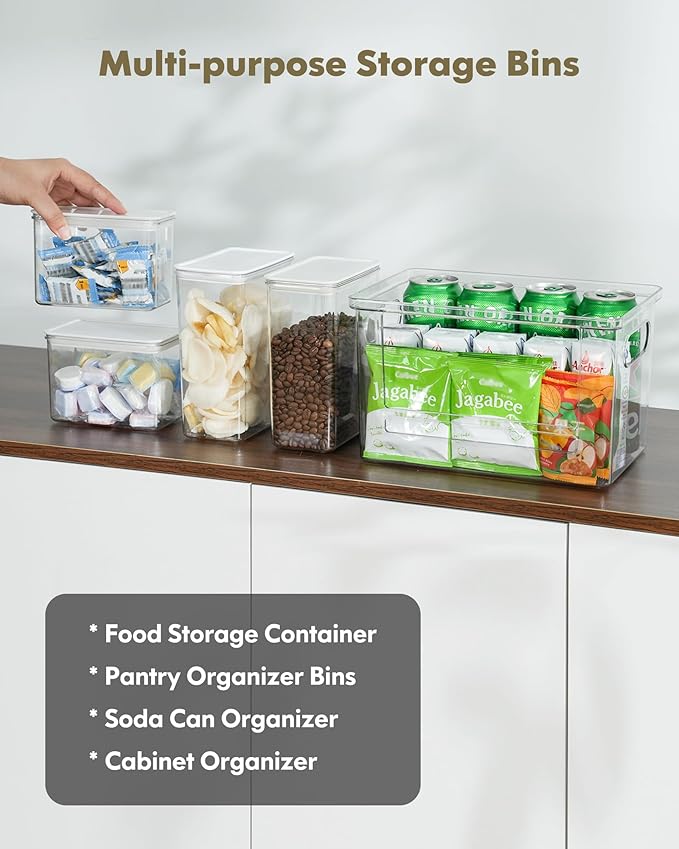 Trash Bag Dispenser Dishwasher Pods Container, 5 in 1 Garbage Bags Holder Under Sink Organizer Acrylic Laundry Pod Detergent Powder Container, Kitchen Pantry Laundry Room Organization Storage