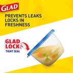Glad GladWare MatchWare Food Storage Containers with Lids, No BPA Reusable Plastic 20 Piece Variety Pack for Lunches, Meal Prep, and Leftovers, Leak Resistant, Microwave and Dishwasher Safe - 2 Pack