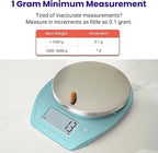 Etekcity 0.1g Food Scale, Bowl, Digital Grams and Ounces for Weight Loss, Dieting, Baking, Cooking, and Meal Prep, 11lb/5kg, Bright Blue