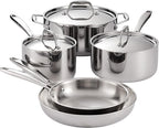 Tramontina Signature Tri-Ply Clad Stainless Steel 8-Piece Cookware Set with Lids, Pots and Pans Kitchen Set, Induction-Ready, Dishwasher-Safe, NSF-Certified, Made in Brazil