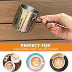 Butter Warmer Turkish Coffee Pot Milk Warmer Pot 18/10 Stainless Steel Mini Saucepan 10oz/300ml