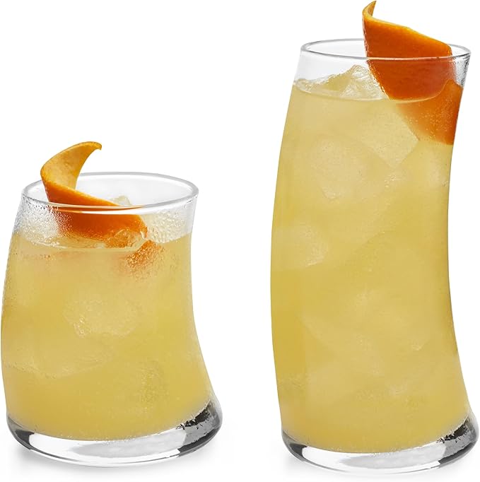 Libbey Swerve 16-Piece Tumbler and Rocks Glass Set