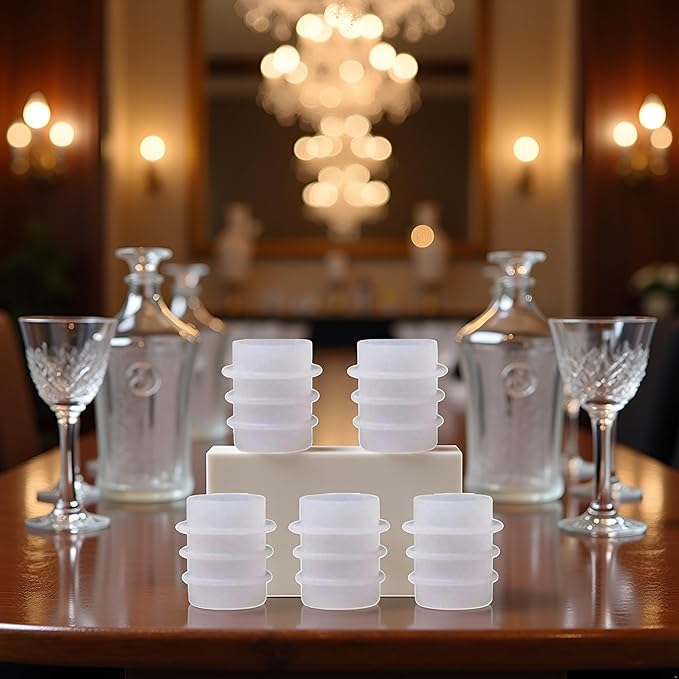 5Pcs White Bottle Stopper Silicone Mold, Crystal Epoxy Wine Stopper, Reusable Beverage Stoppers, Cork Cover, Bar and Wine Tools, Pourers