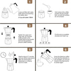 Aluminum 12 Cup 600ml Moka Pot Express Coffee Maker Stovetop Espresso Colorful Coffeemaker Italian Classic Style Brewing Greca Cafe Mocha Machine for Cafeteras Lover Camping Travel and Home Use 20oz