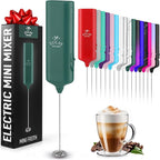 Mini & Mighty Milk Frother Wand – Powerful Handheld Coffee Frother, Battery Operated Drink Mixer – Compact Pocket Size – Detachable Whisk for Latte, Cappuccino, Matcha, Hot Chocolate – Emerald
