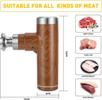 Electric Meat Tenderizer Tool,Cordless Meat Tenderizer Machine with 2 Stainless Steel Meat Mallet,Kitchen Essentials For Tenderizing Steak/Beef/Chicken Chops (brown) (N-09)
