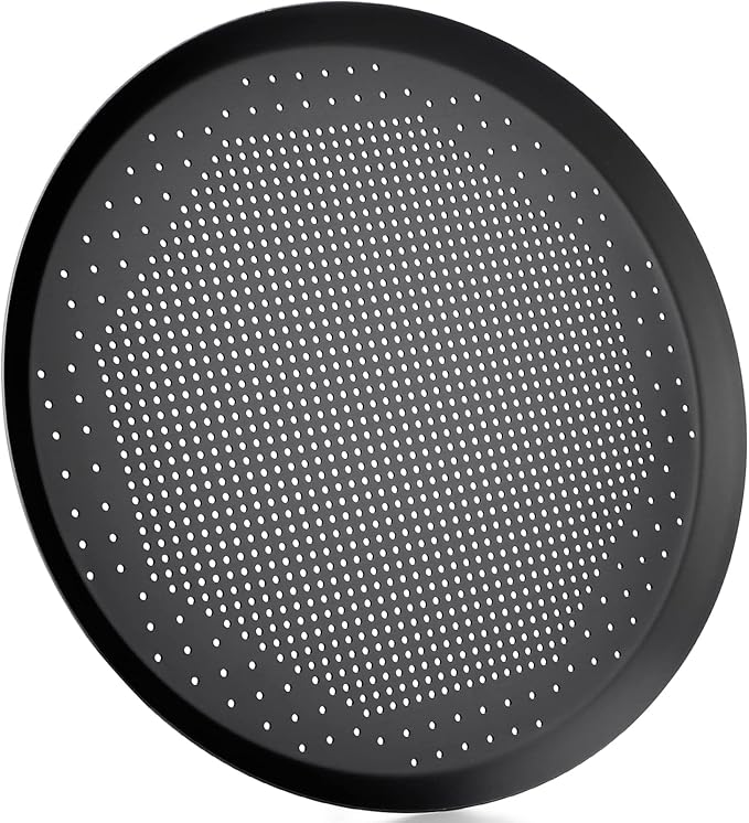 Beasea Pizza Pan 14 Inch, Perforated Pizza Pans with Holes, Heavy Duty Aluminum Alloy Round Pizza Crisper Pan Pizza Baking Tray Bakeware for Home Restaurant Kitchen