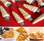 Joyeee 10 Pack Cream Horn Molds - Small & Large, 5 Inch & 3.4 Inch Cream Horn Cones for Breakfast, Tea & Parties