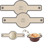 Silicone Bread Sling for Dutch Oven, Non-Stick & Easy to Clean Bread Baking Mat Set, 2 Pcs Reusable Bread Sling with Long Handle to Transfer Sourdough (Gray, 2PCS Round)