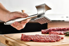 Solid Stainless Steel Meat Mallet Tenderizer Tool - Chicken Pounder Flattener, Hammer for Kitchen, Food, Cooking - Dishwasher Safe Meat Smasher