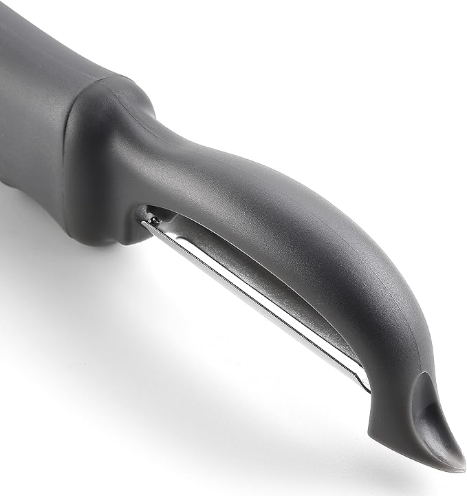 Spring Chef Premium Swivel Vegetable Peeler, Comfortable Handle and Ultra Sharp Stainless Steel Blades - Perfect Kitchen Peeler For Veggie, Fruit, Potato, Carrot, Apple - Gray
