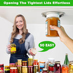 Latest Jar Opener - Under Cabinet Jar Openers for Seniors With Arthritis or Weak Hands - Under Counter Can Opener-Jar Lid & Bottle Cap Opener Tool - All Stainless Steel Material
