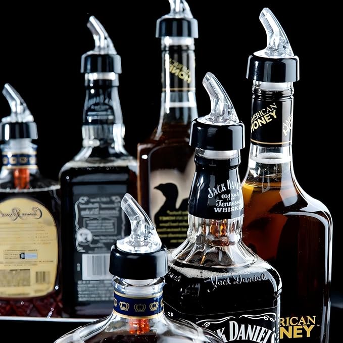 12 Pack Measured Liquor Pour Spout, Liquor Bottle Pourers, Measure Pour Spout for Liquor Bottles, Bottle Pourers for Alcohol, Shot Pourer Cocktail Liquor Dispenser Bar Bartending Tool -2oz/60ml