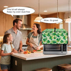 Clover Print Toaster Oven Cover Heavy Duty, Heat Resistant Dust-proof Toaster Cover Kitchen Small Appliance Protective Slipcover Washable Slipcover for Kitchen Counter, Green, S