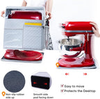 BAGSPRITE Stand Mixer Cover with Detachable Appliance Sliders Base Compatible with KitchenAid Mixer-Storage Bag for 4.5/5 Quart with Pockets for Kitchen Aid Accessories and Attachments