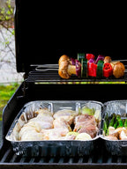 NEEBAKE 40 Pack Disposable Aluminum Pans Combo Set - 20 Large 9x13 Aluminum Foil Pans Half Size & 20 Small 8x8 Tin Foil Baking Pans, Tin Trays Containers for Meal Prep, Food Cooking, Roasting, Heating